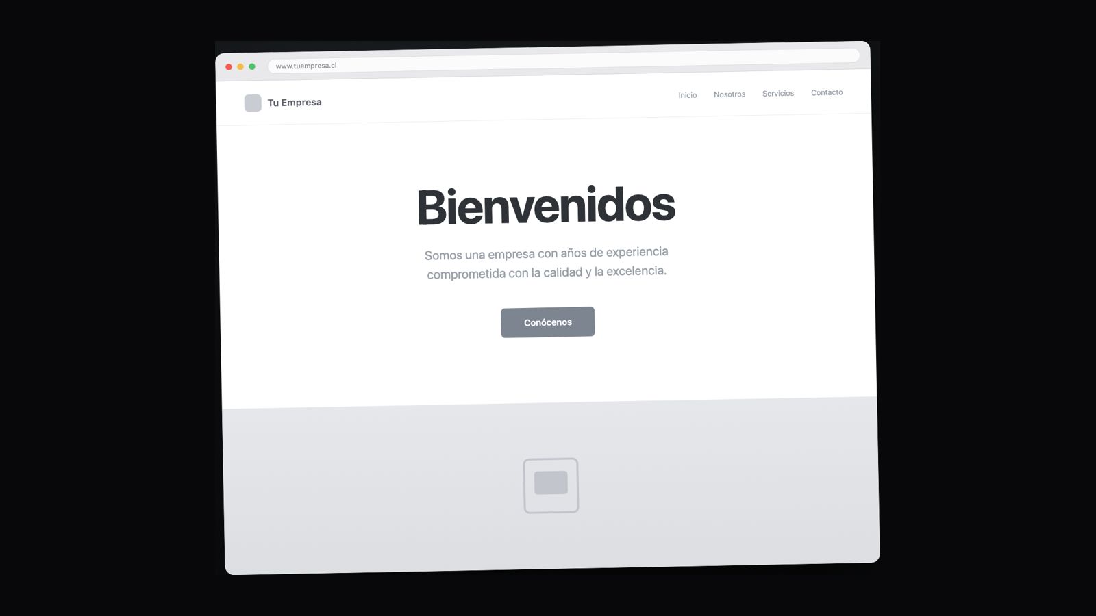 Ejemplo de página web anticuada que parte con Bienvenidos